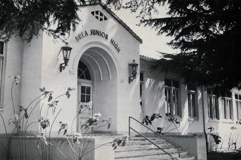 Former main entrance to Brea Jr. High School, (Photo Courtesy of Terry ...