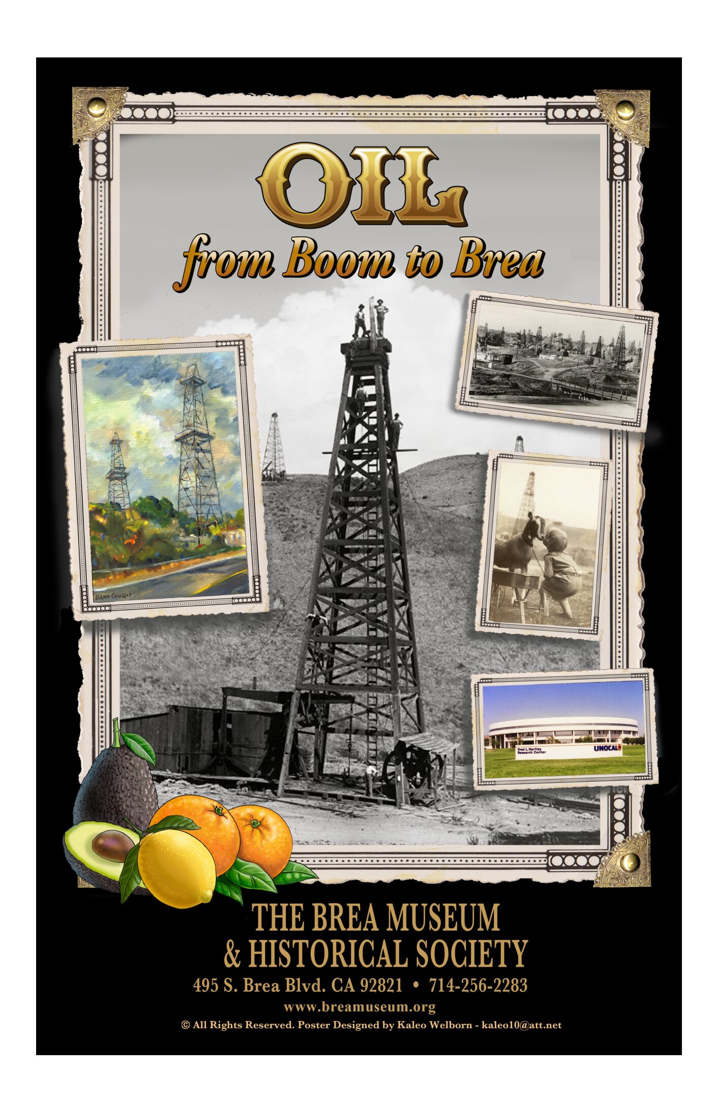 Oil from Boom to Brea Poster